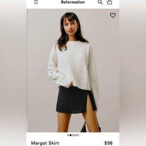 Reformation Margot black skirt